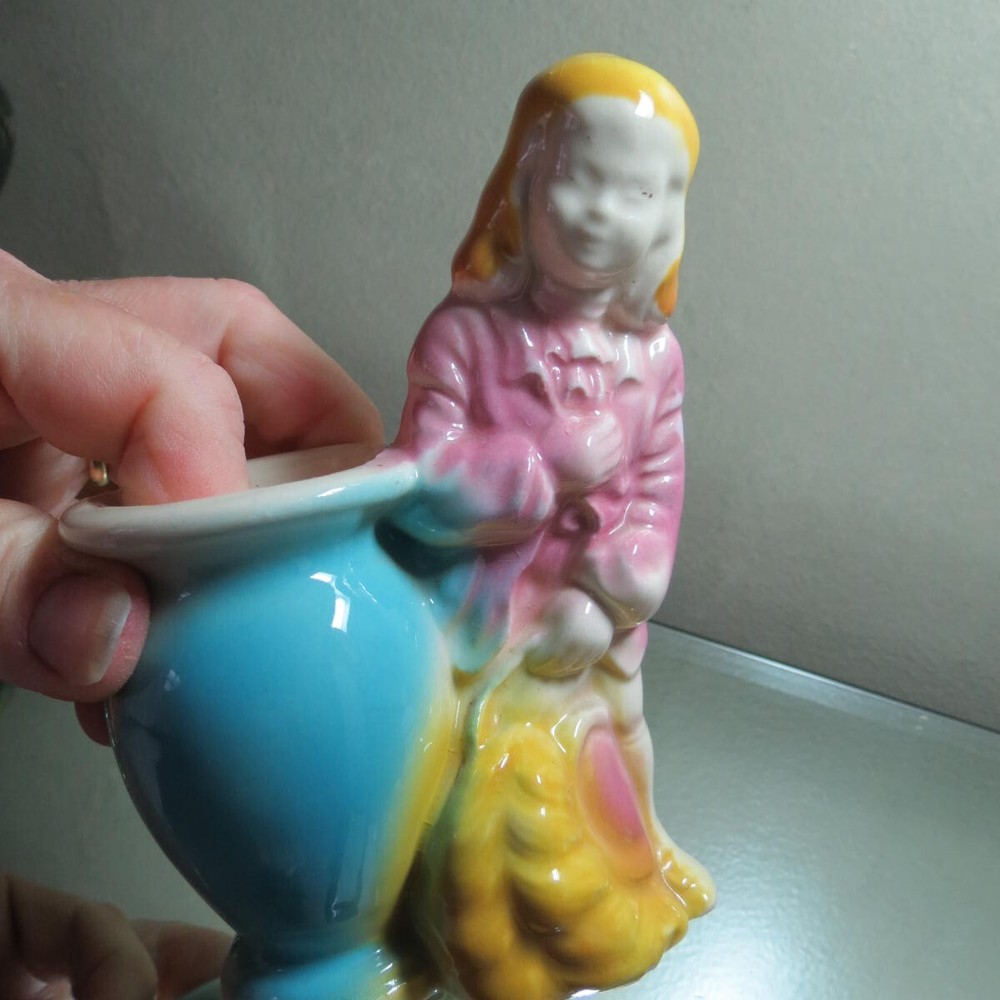 Plume hatted gentleman vintage planter bowing
