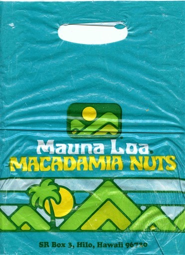 Mauna Loa Macadamia Nuts Plastic Gift Bag Old Logo