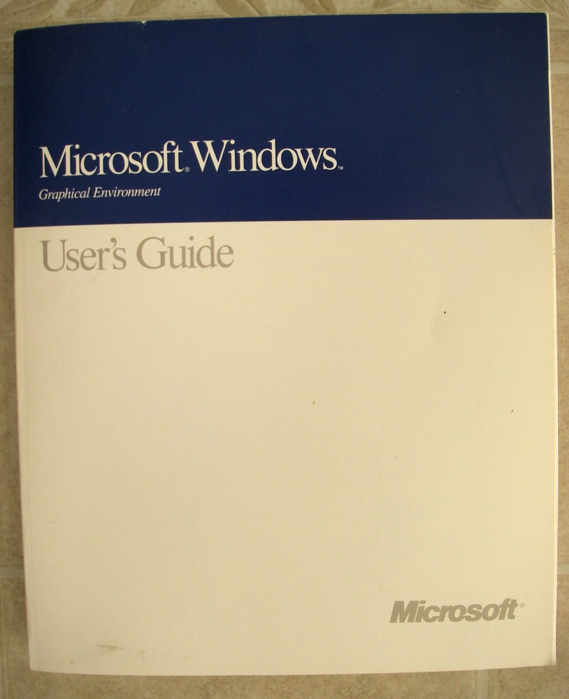 Microsoft Windows 3.00 Users Guide with bound License agreement card 640 pgs EUC