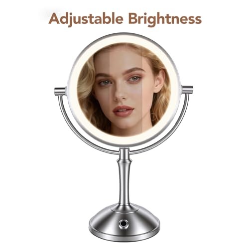 Vanity Mirror with Lights,360 Mirror Magnifying Mirror with Light 10X,3 Light