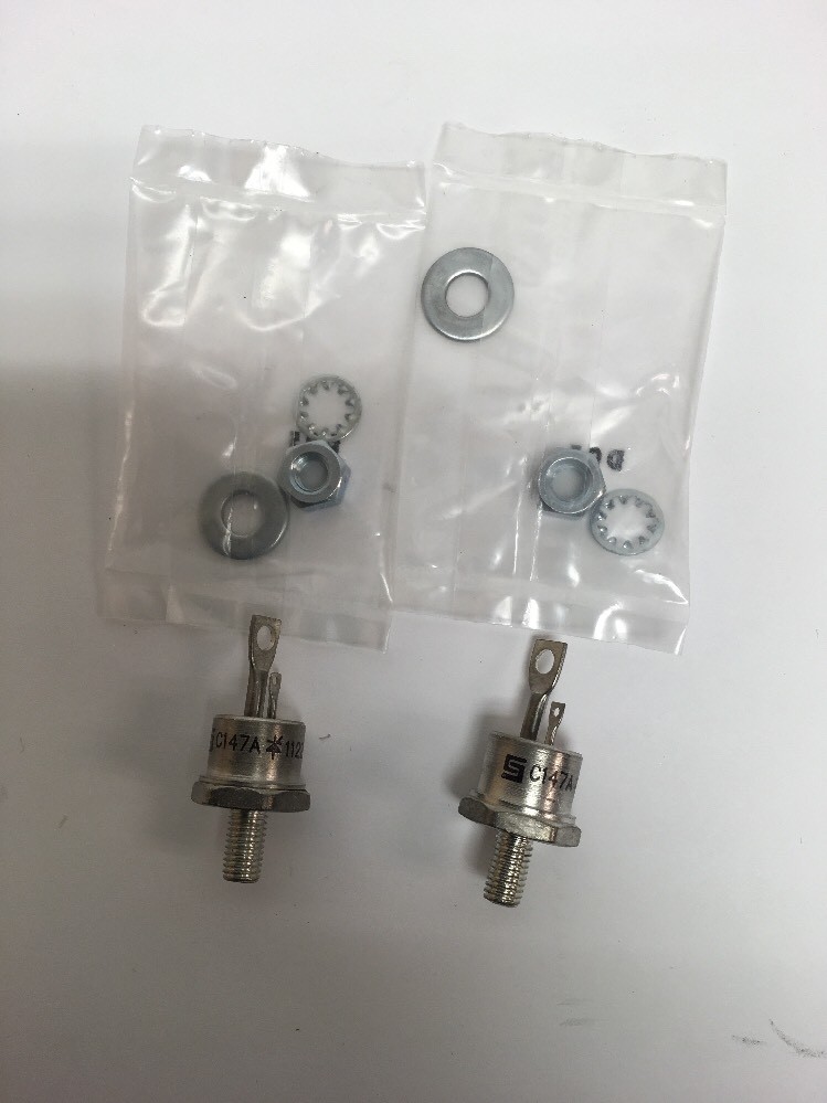 2 NEW C147A Diode w/Hardware 40A 100V SCR