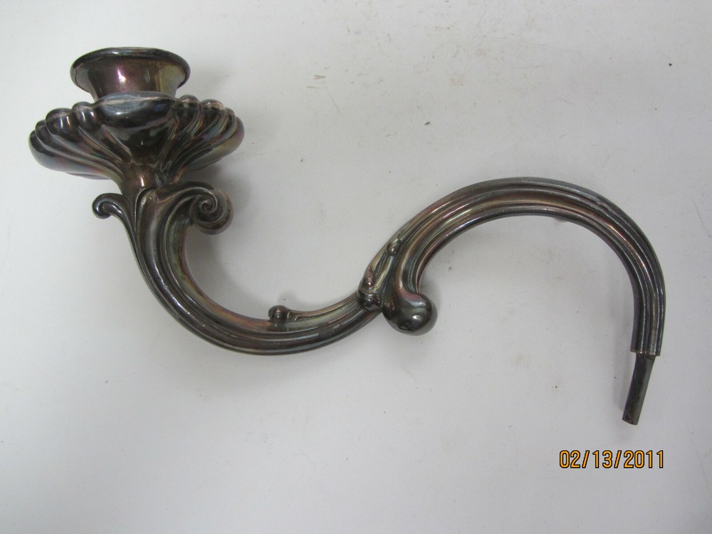 VINTAGE SILVER PLATED CANDELABRA ARM INSERT