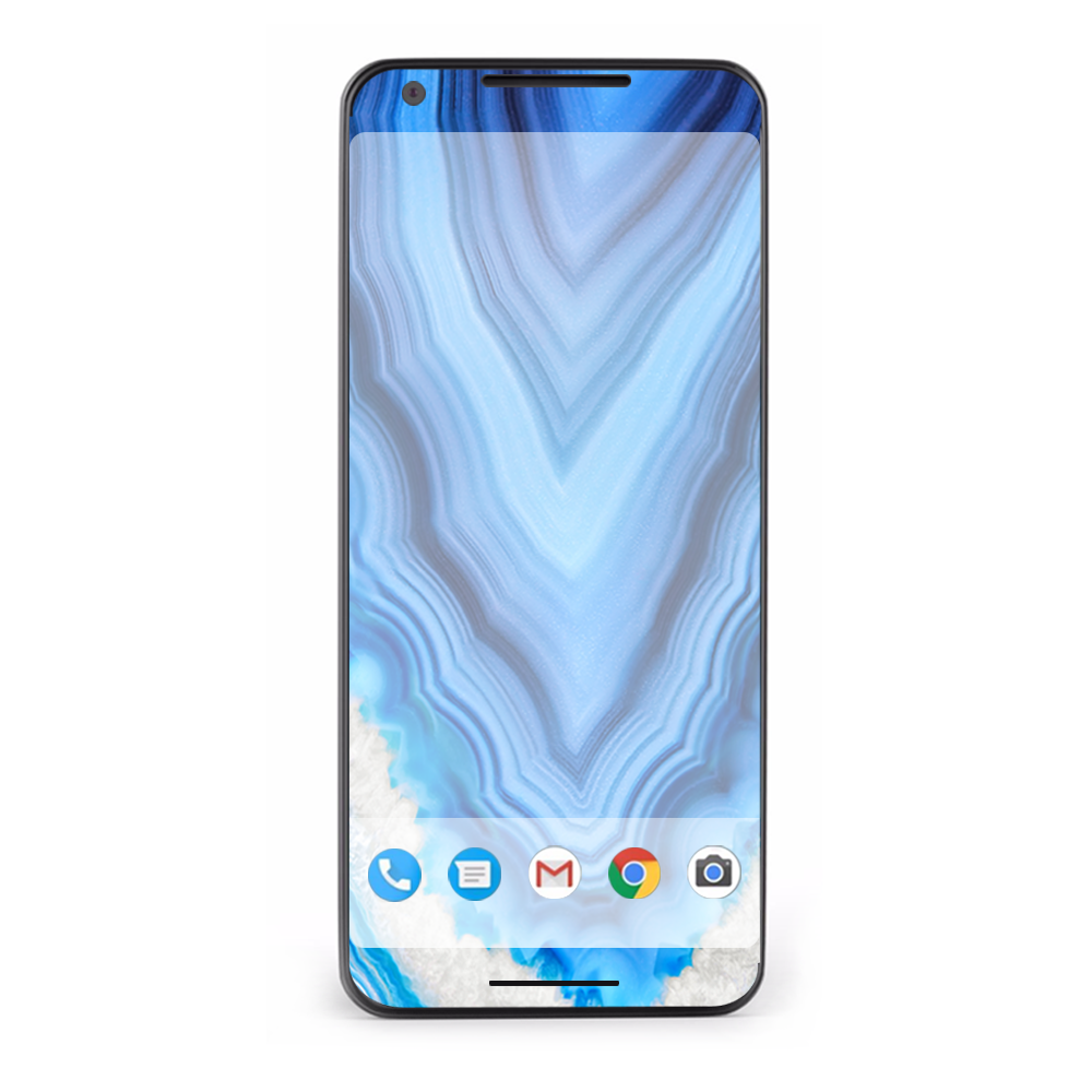 Google Pixel 2 Skins Decal Wrap Crystal Blue Ice Marble