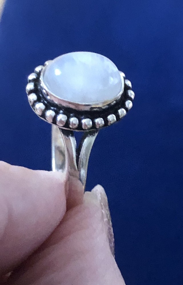 Dainty Moonstone Ring Size 7 Artisan Made Southwest