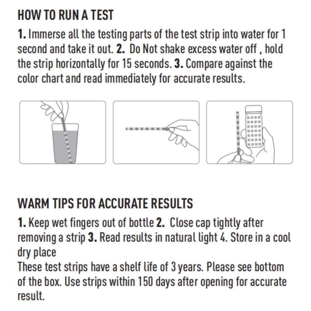 Easytest Pool Test Strips 150 Strips (7 Tests) For Hot Tubs & SpasTesting for PH