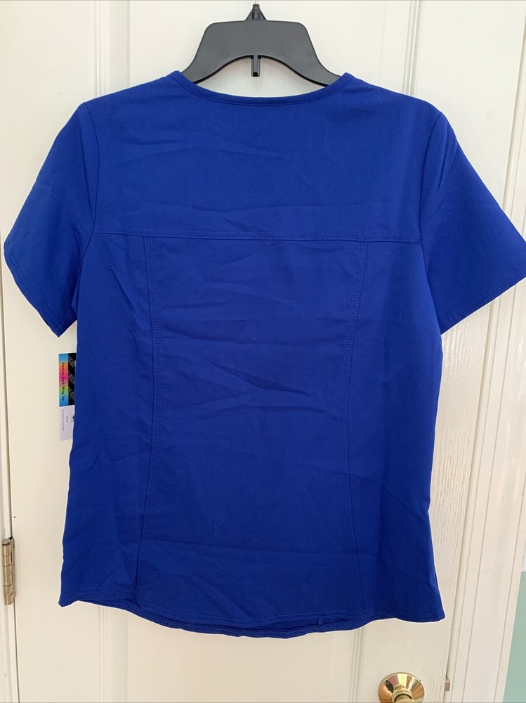 SCRUBSTAR Small ULTIMATE STRETCH Electric BLUE SCRUB TOP
