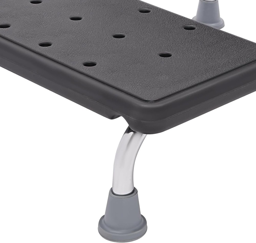 Elegant 2-Step Stool with Adjustable Handle for Seniors, Heavy Duty Design