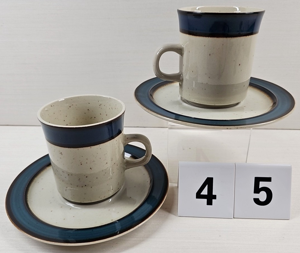 (2) Sango Mariana 5 Pc Place Setting Vintage Rainbow Table Dining Dish Retro Lot