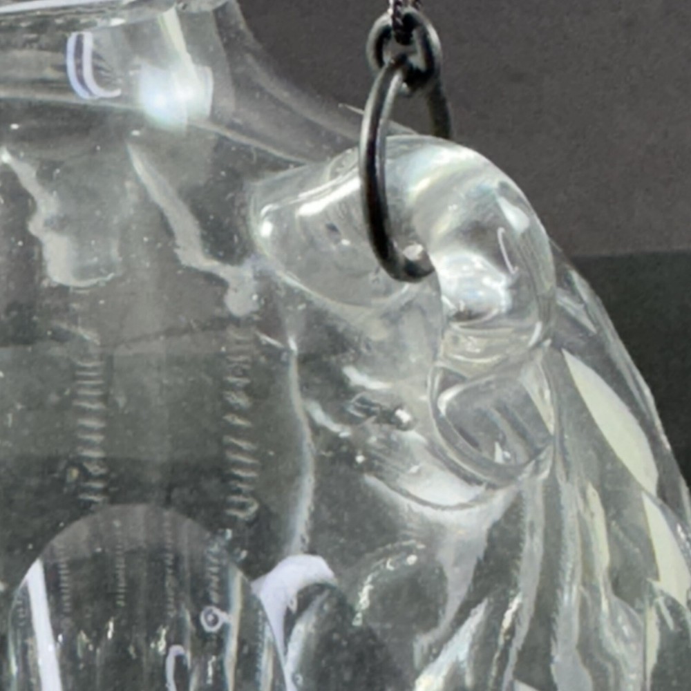 Antique cut glass decanter sterling silver gorham