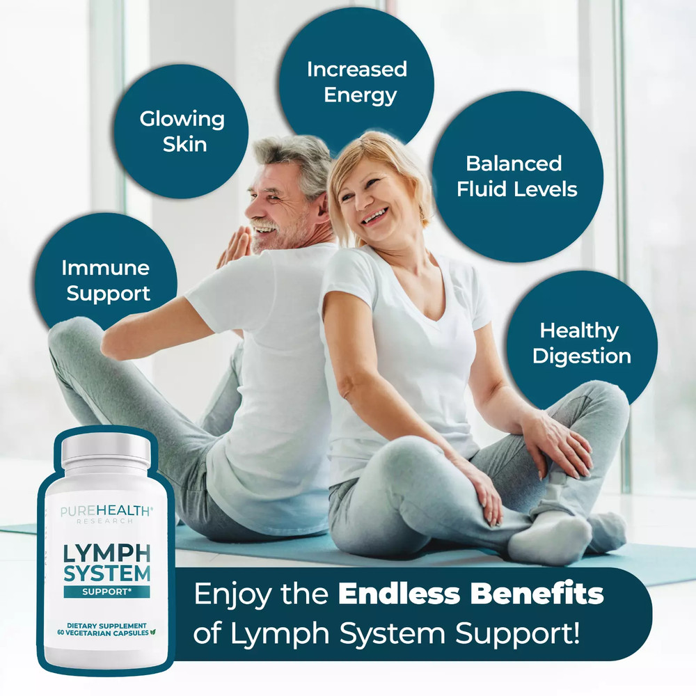Lymphatic Supplement Reduces Swelling Support Lymphatic 60 Capsule Immune System
