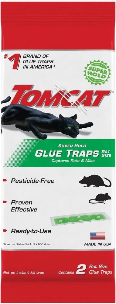 Super Hold Glue Traps - Ready-to-Use Rat Size for Efficient Pest Control, 2 Pack