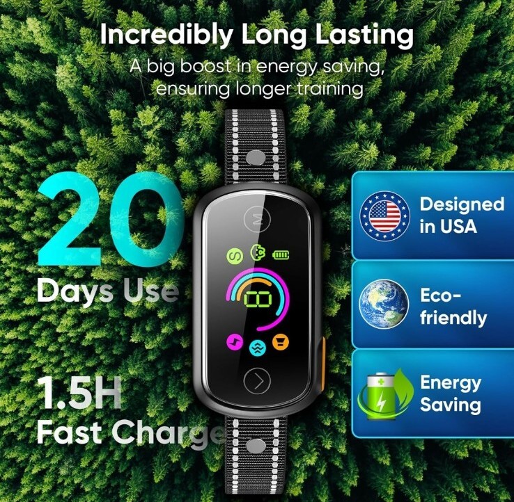 Dog Bark Collar 2 in 1 Separate & Multiple Customized Beep Vibration Shock Mode