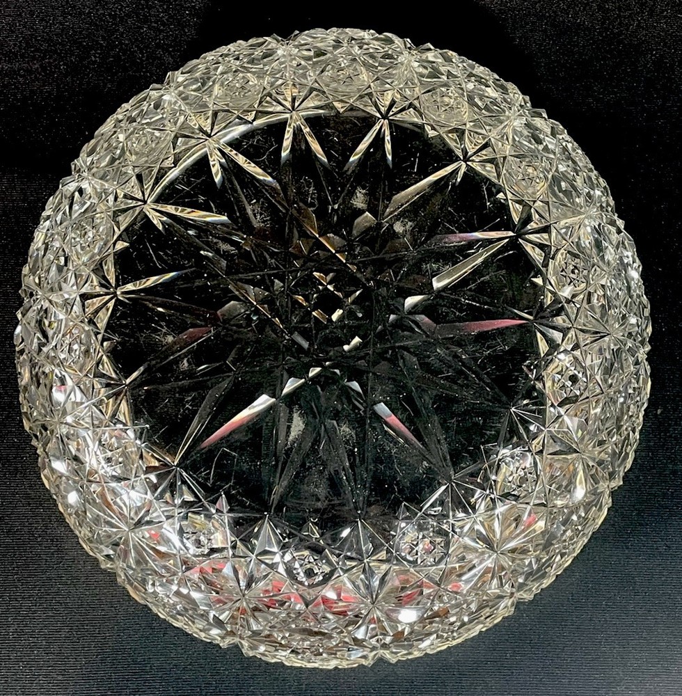 An 19thC Silver Mounted Cut Glass Centrepiece Bowl Hallmarked