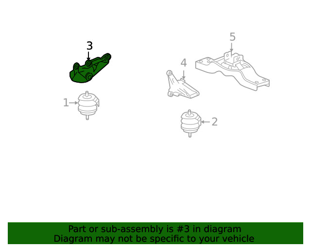 Genuine GM Passenger Side Engine Mount Bracket 10360744