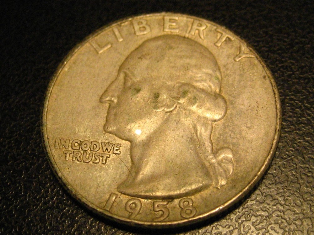 1958-D 90% Silver Washington Head Quarter