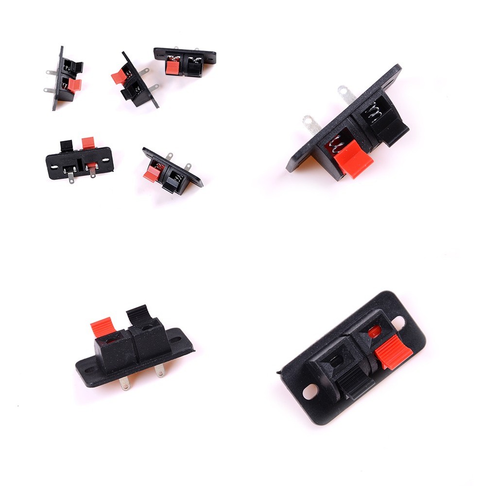 5x 2 Position Push in Jack Spring Load Audio Speaker Terminal Panel Connector“iy
