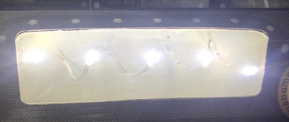 Everlasting Glow Cool White LED Christmas Light String Set 30 Lights