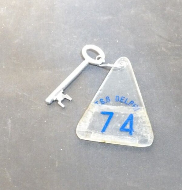 Vintage T.S.S. Delphi steamship Room Key