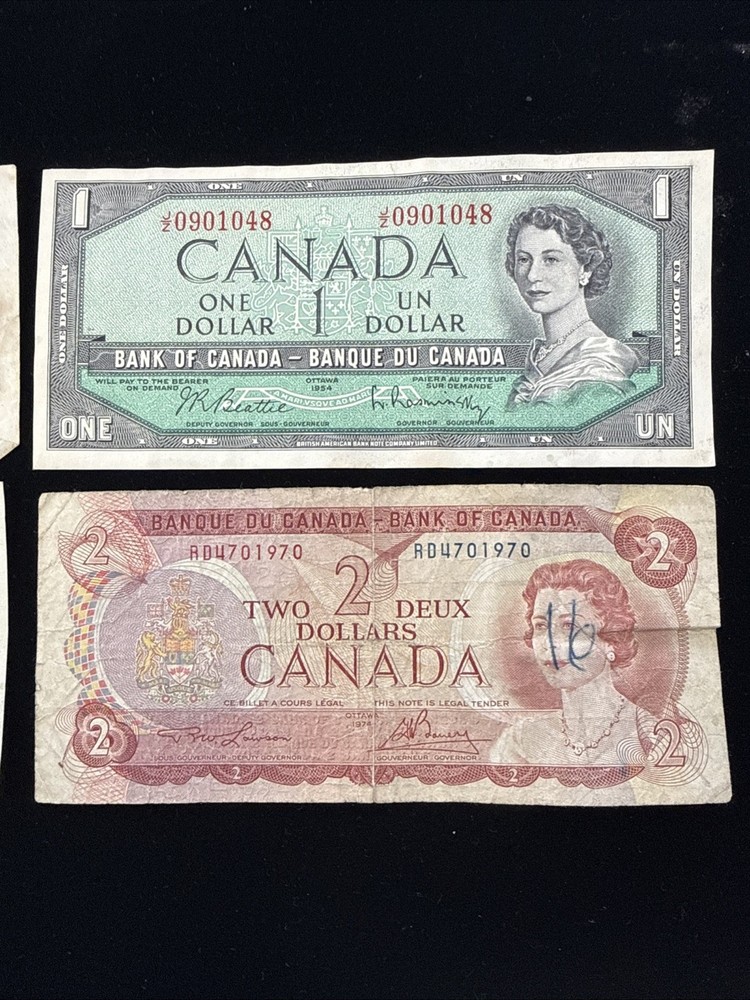 Canadian Banknote Lot Of 4