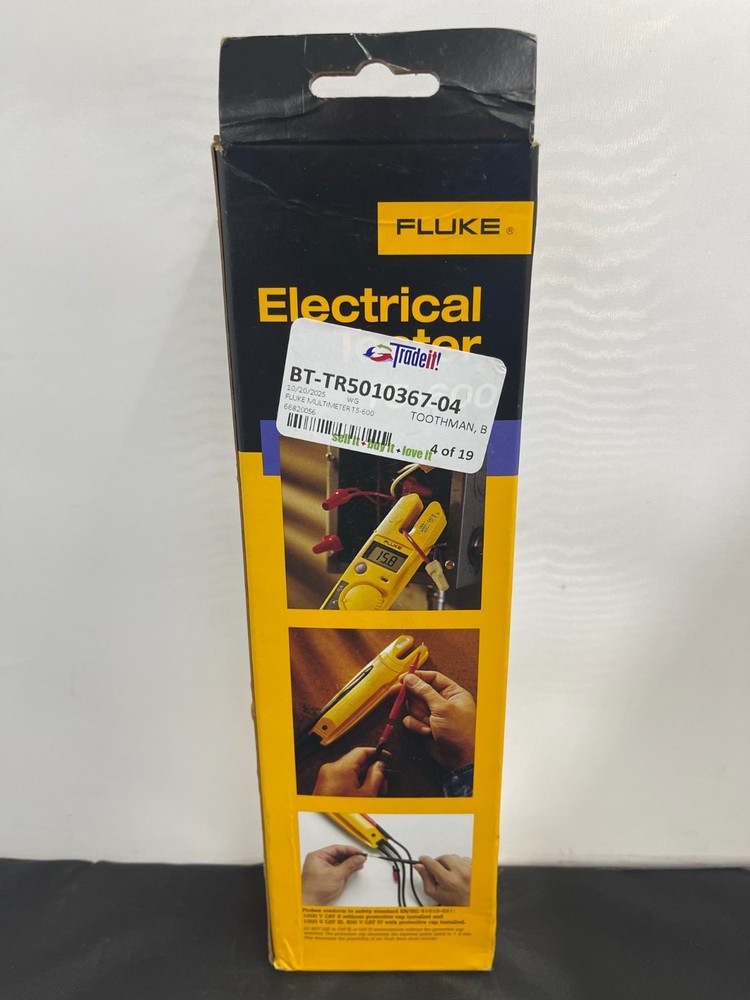 Fluke T5-600 Electrical Voltmeter, Continuity and Current Tester - Open Box