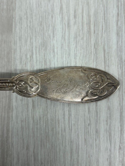 Antique Tiffany Sterling Silver Oriental Casserole Spoon Polhamus Engraved