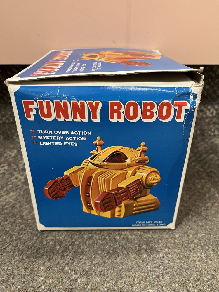 * VINTAGE HORIKAWA VERSION FUNNY ROBOT WITH BOX WORKING *ST