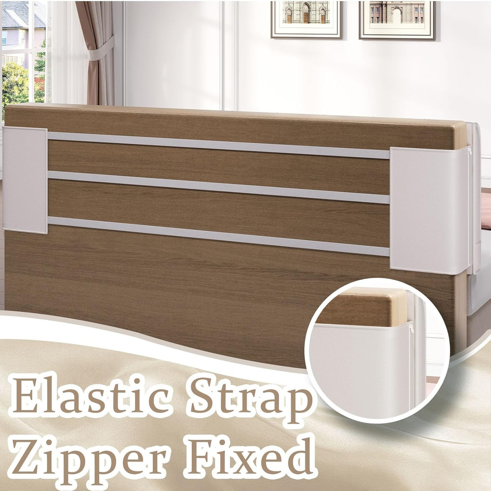 Upholstered Twin Headboard with Quick Install & Side Storage Pockets
