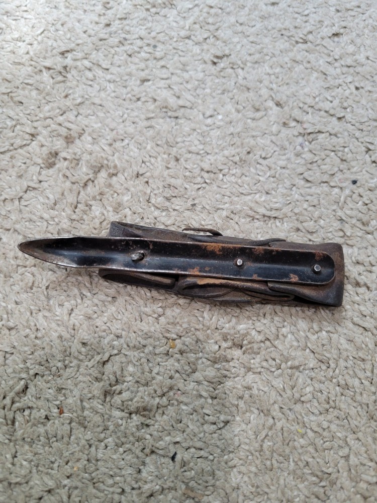 Vintage Collectible Corn Husking Tool with Leather Strap