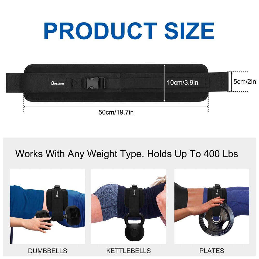 Hip Thrust Belt, Hip Thrust Belt for Dumbbells Heavy, Booty Belt for Hip Thru...