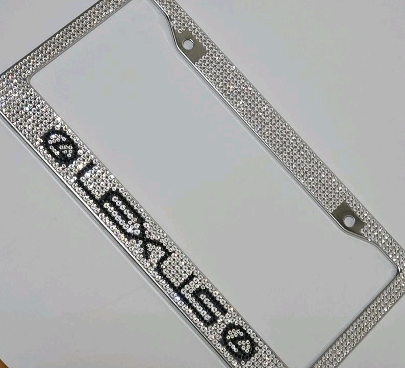 Bling -Lexus- License Plate Frame Custom Diamond Rhinestone Metal Base