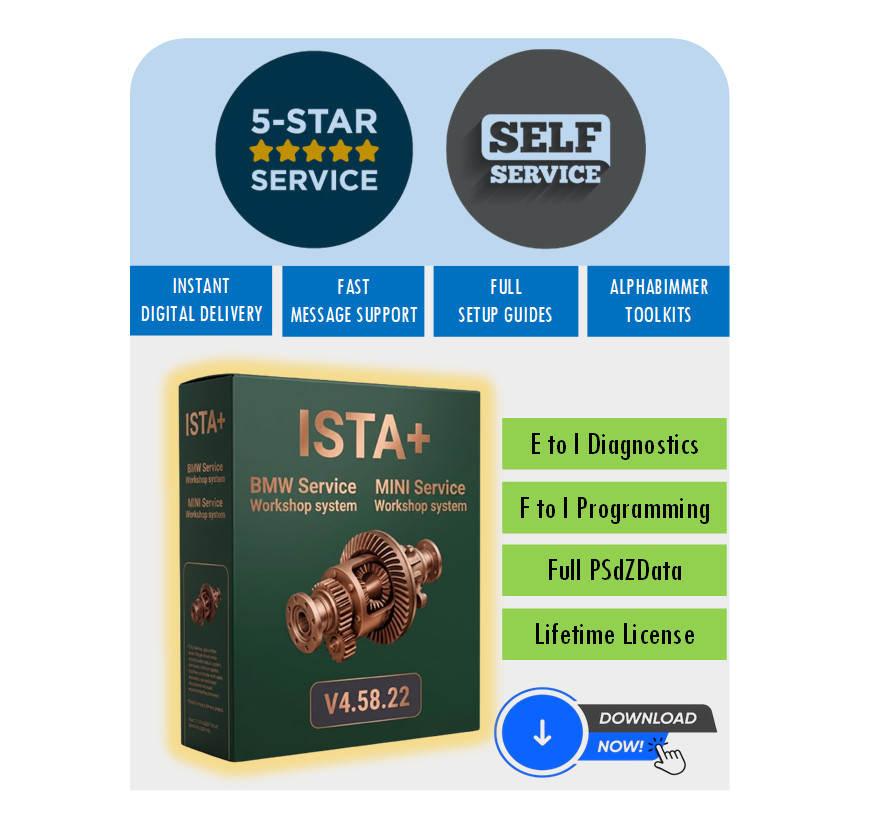 ISTA+ 4.58.22 Diagnostic and Programming, New, full psdzdata, coding, All series