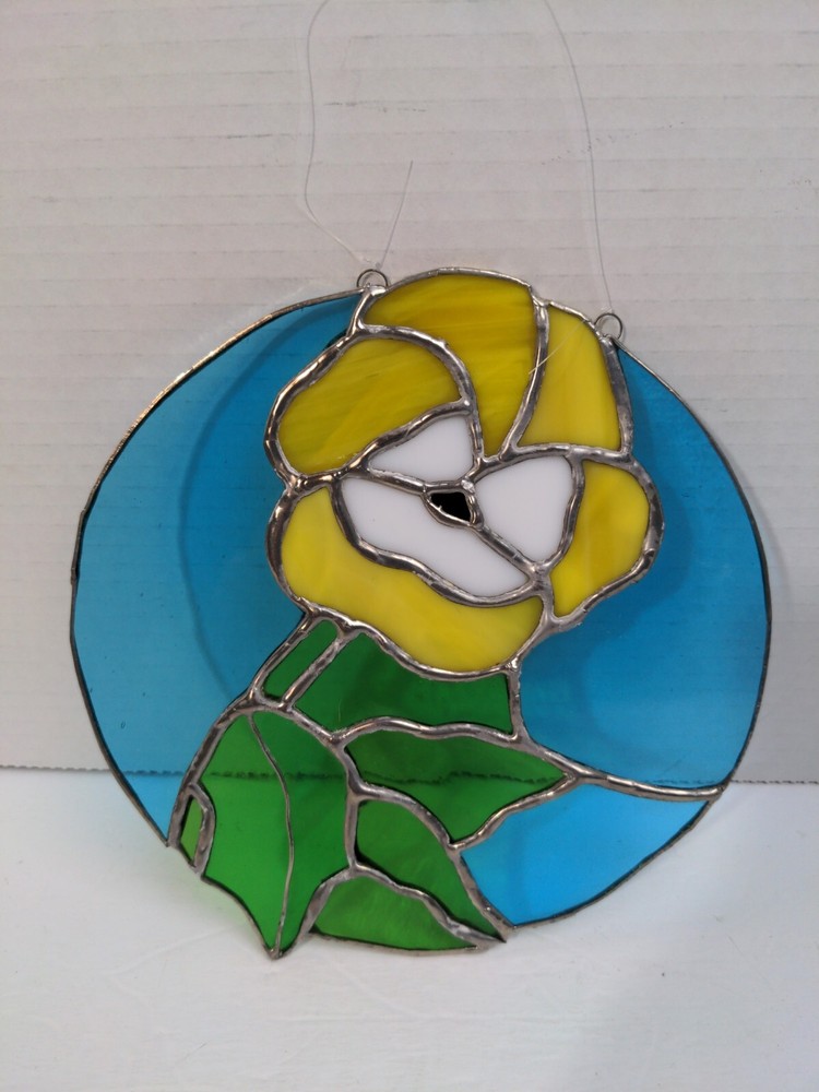 Glass Suncatcher Flower 7.5"