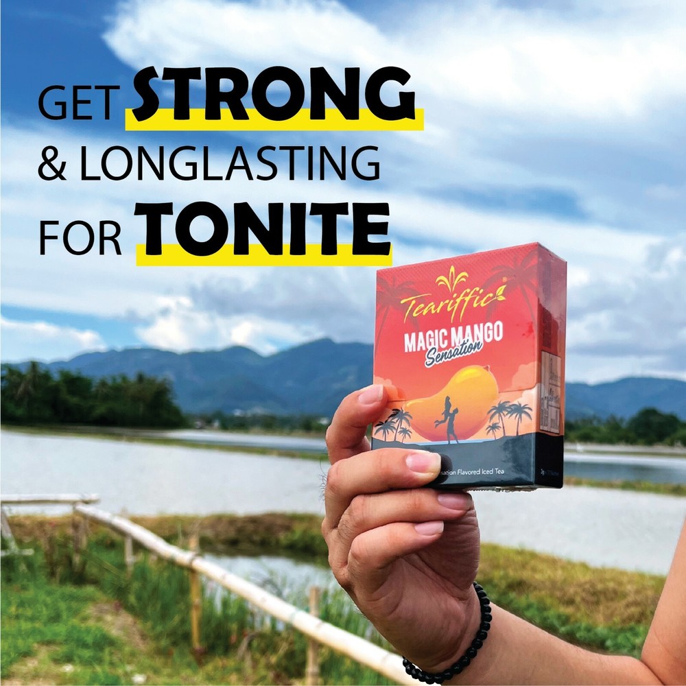 1 BOX ( 12 SACHETS EACH BOX ) TEARRIFIC MAGIC MANGO SENTATION ICED TEA