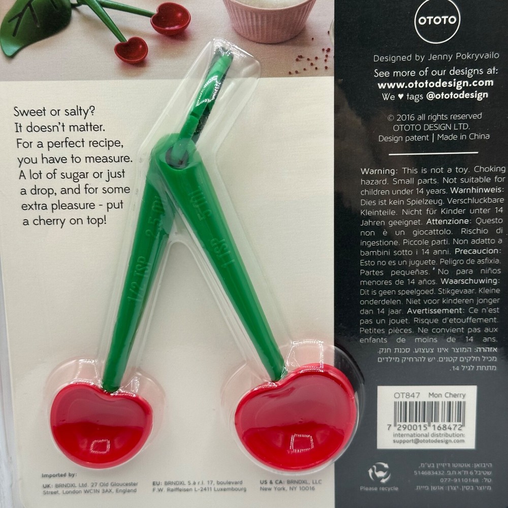 OTOTO Mon Cherry Measuring Spoons and Egg Separator ~ GREAT GIFT