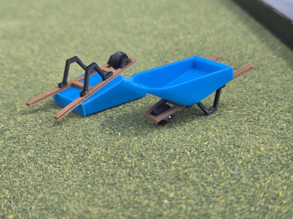 1/50 Scale Wheel Barrow in Blue *2 Pack*