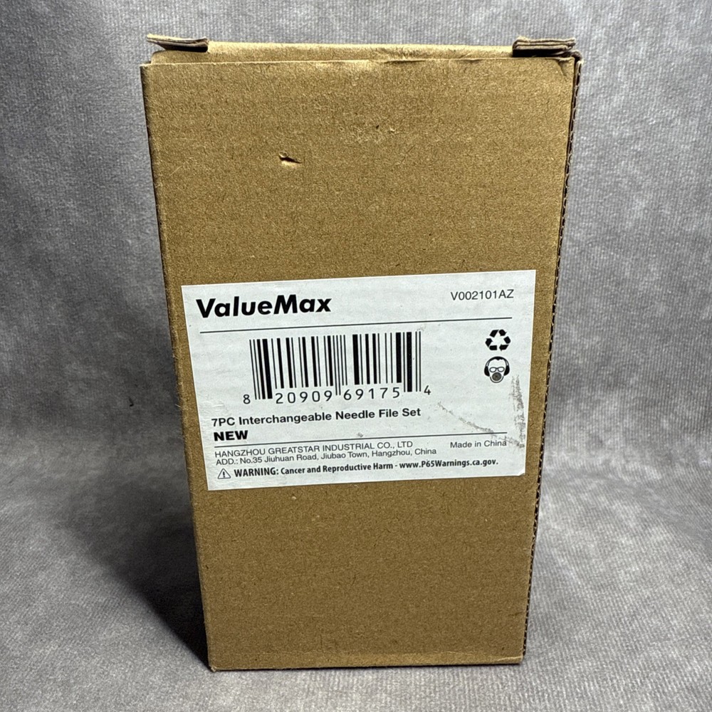 ValueMax 7PC Needle File Set Interchangeable Flat Round Square Triangle