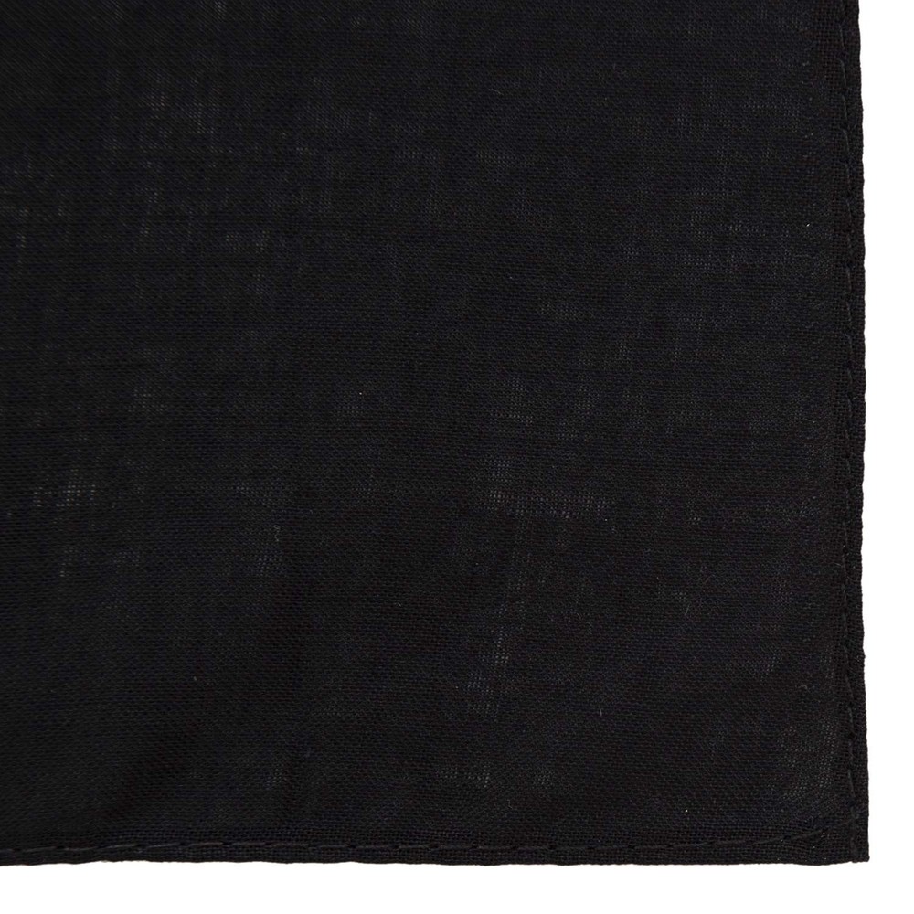 Black Solid Bandana - Single Piece 22x22 1 (1pcs),