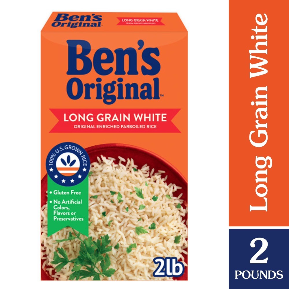 Converted Brand Enriched Long Grain White Rice, Parboiled Rice, 2 lb Box