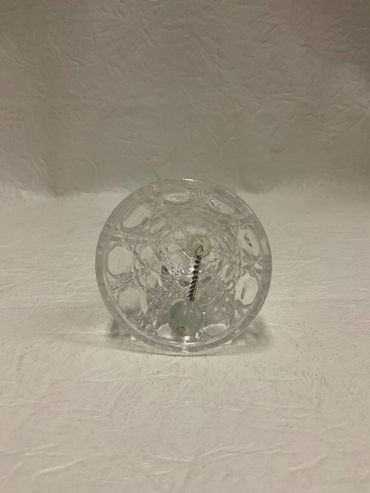 Clear Cut Crystal Tingeling Glass Bell 5"