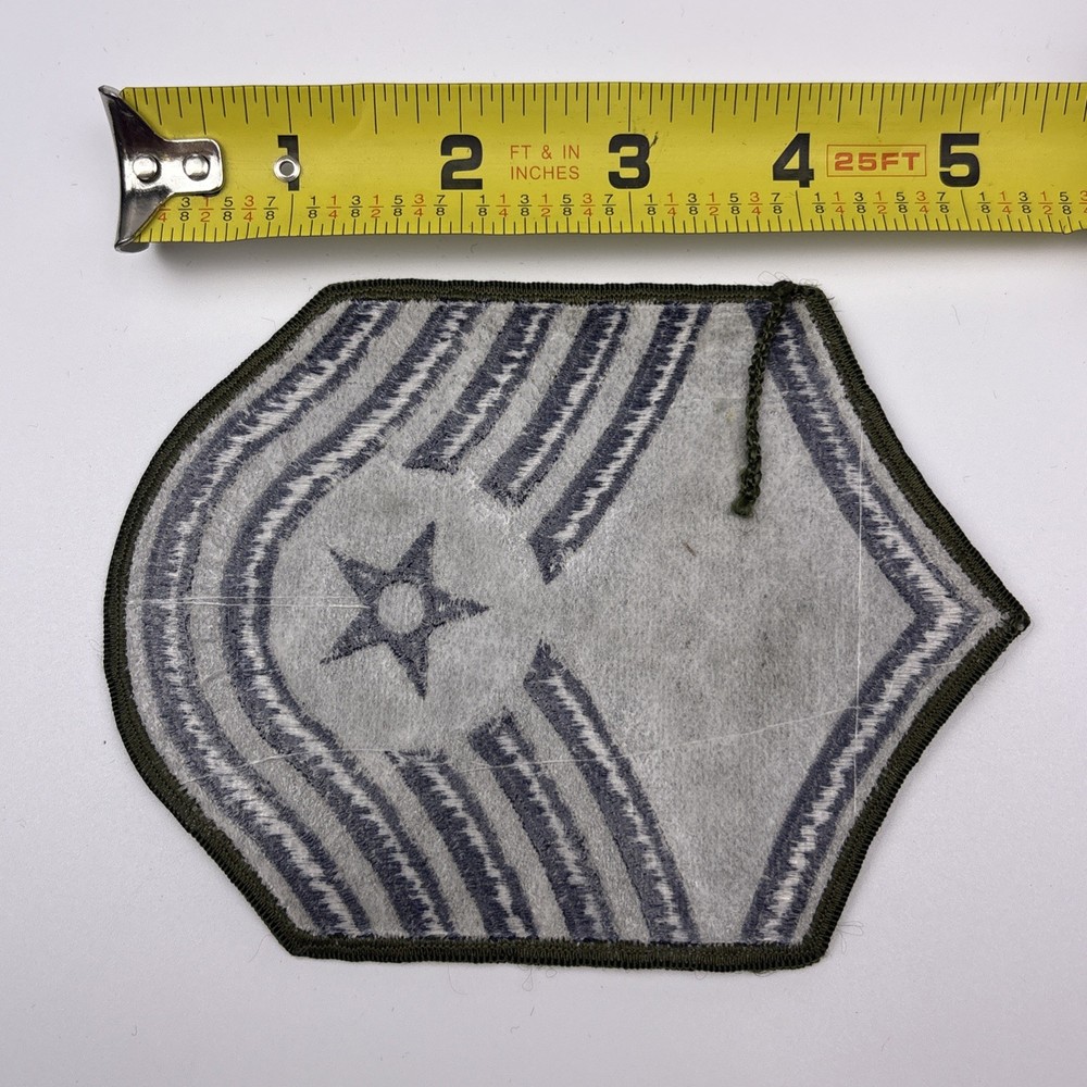 U.S. Military USAF Master Sergeant Rank Insignia Patch E-7 Green Subdued 4” MSgt