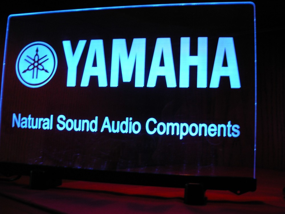 YAMAHA ETCHED ACRYLIC LED SIGN