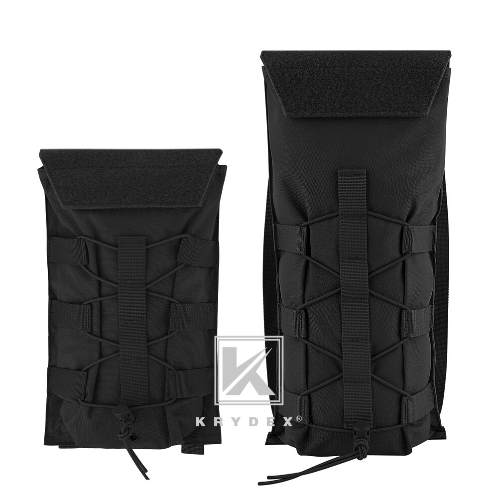 KRYDEX Tactical Hydration Carrier Pack MOLLE Pack Modular 3L Water Bladder Black