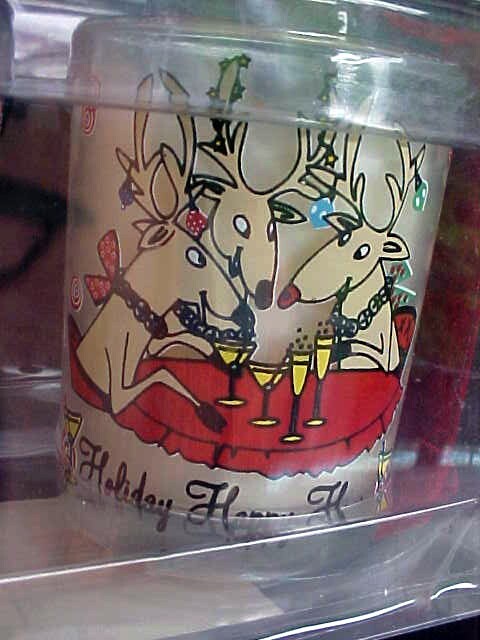 Funny Reindeer Votive Candle