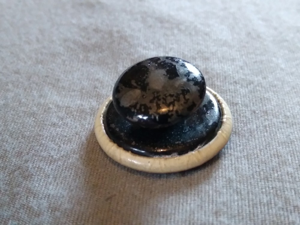 Rare Antique Puritan Cycles Bicycle Maker Metal Stud Button.
