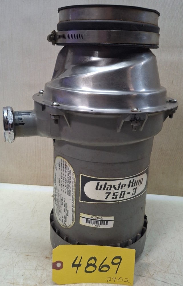 Garbage Disposer Waste King 3/4 HP, 3PH, Continuous Feed for Commercial Kitchen