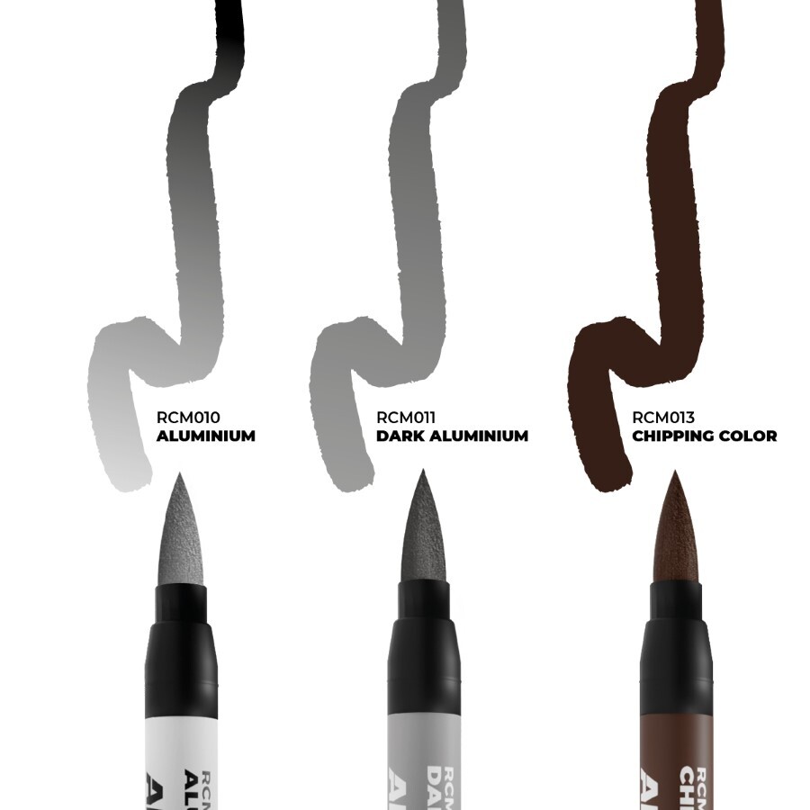 AK Interactive: Chipping - Acrylic Paint Marker Set - RCM105
