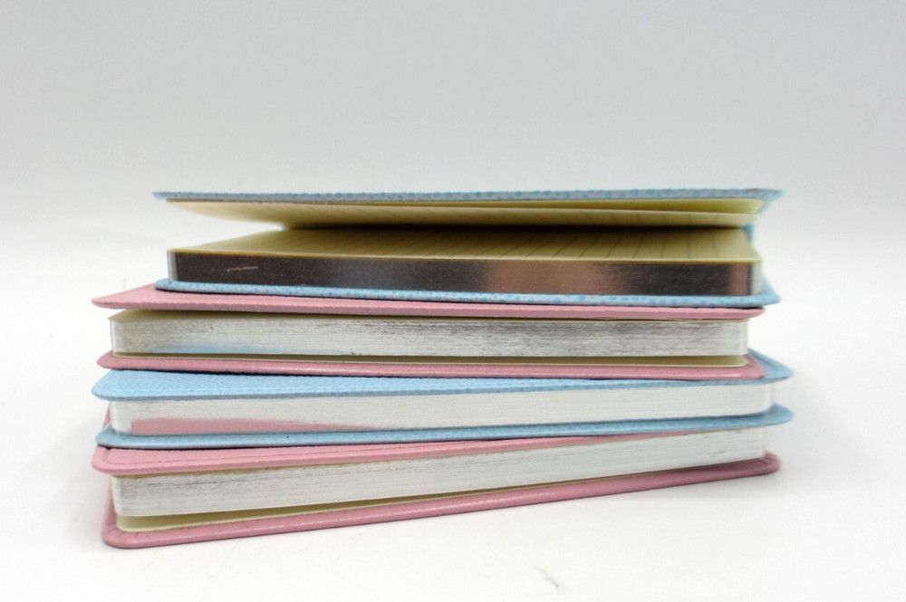 BABY Notes Personal Pocket Notebook Leather Cover 3x5" BLUE