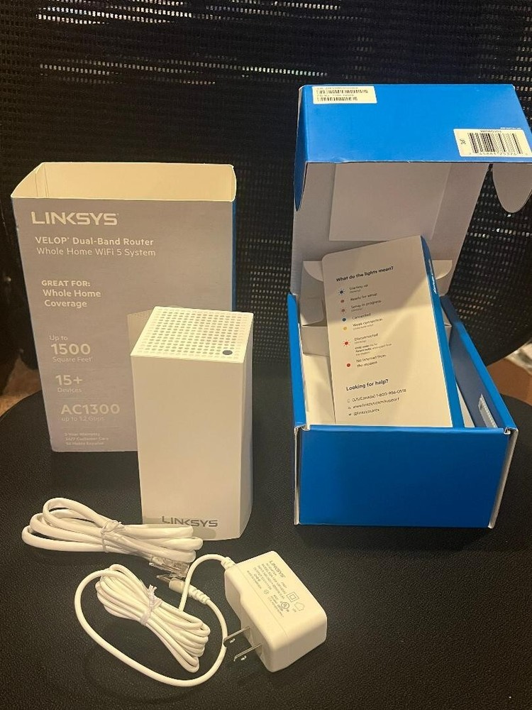 Linksys Velop Mesh Home WiFi System, 1,500 Sq. ft Coverage, 10+ Devices, Speeds