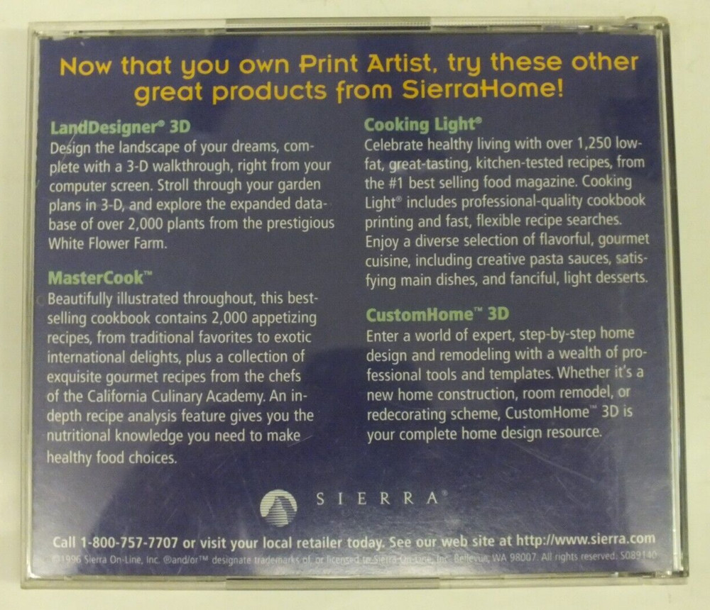 Vintage Print Artist Version 4.0 CD-Rom Software 1997