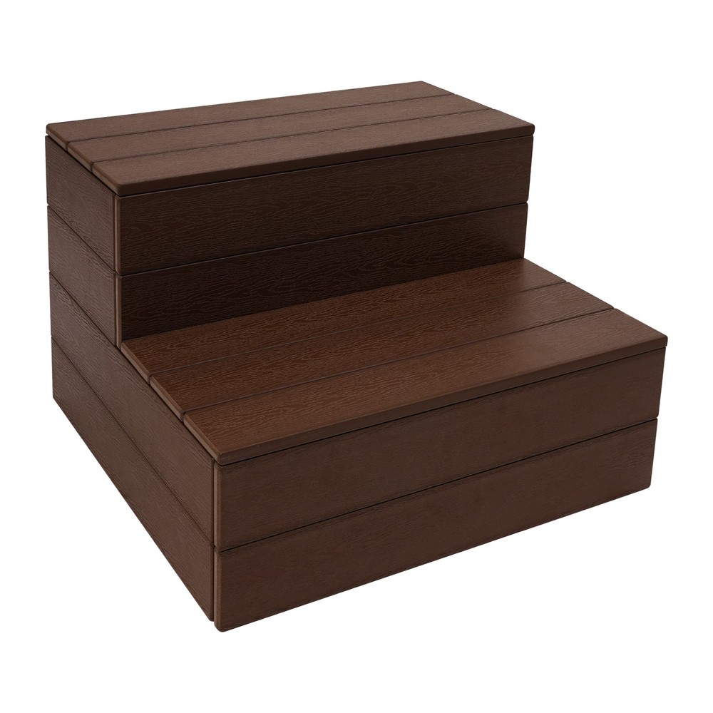 Modern 2-Step Bathtub Steps Floorstanding Spa Steps 2-Step Hot Tub Stairs